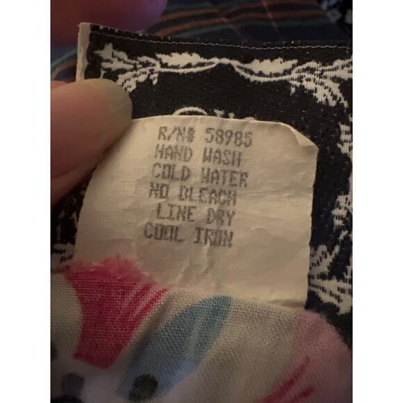 Dressing Clio SZ L Vintage 90s Sleeveless Pleated Dark Floral Rayon Maxi Dress - Picture 9 of 9